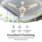 Candes Ceiling Fan - Elegant white finish for any decor